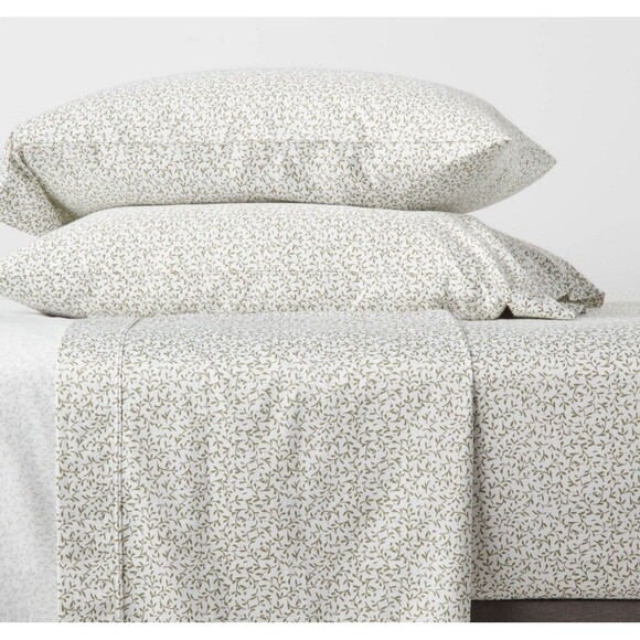 Twin/Twin XL Printed Performance 400 Thread Count Sheet Set Green Vine - NEW - Picture 1 of 6